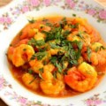 Shrimp with Onion and Curry Sauce